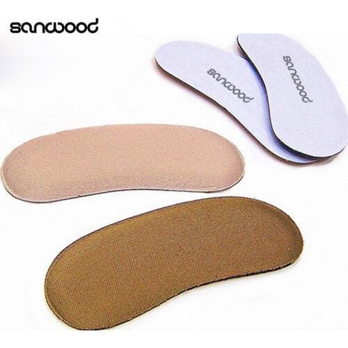 SANWOOD 5 Pairs Fabric Sticky Back Heel Grips Shoe Sponge Cushion Insole Pad Liners Heel Cushions For Shoes Palmilha WHOLESALE