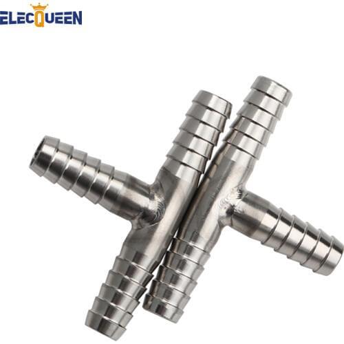 2pcs/Lot Hose Splicer Type Tee Shaped Fitting ,Stainless steel T-Shaped Hose Barbed Fitting With 8mm Beer Hose Home Brewing