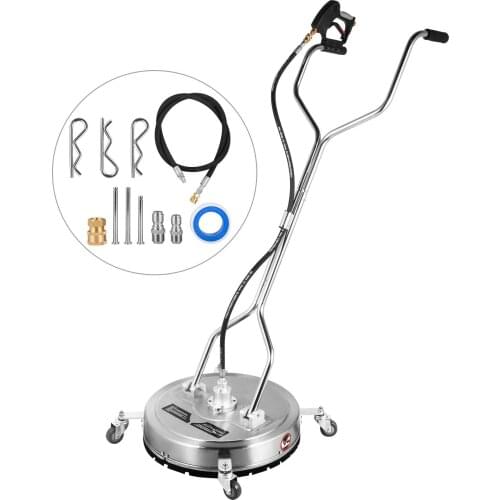 VEVOR 24 Inch Surface Cleaner with 3 Nozzle Spray Bar 4000PSI Pressure Stainless Steel Rotating Flat Surface Cleaning Machine