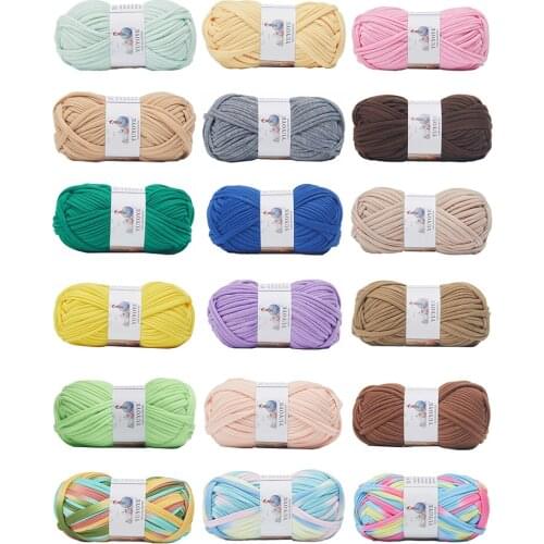 YUYOYE 100% Polyester Yarn DIY Hand Knitting Soft Crochet Thick T Shirt Yarn For Knitting Blanket Carpet Handbag Cloth Thread
