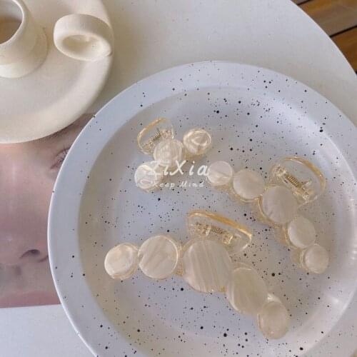 Large Cat Eye Acetate Catch Clip Gentle First Love Shark Clip Girl Pure Hair Catch Oil Painting Art Hairpin Hair Accessories