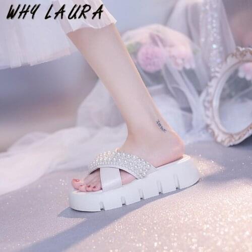 Pearl womens flip-flops platform platform platform platform platform womens soft soles womens casual comfort outdoor beach op