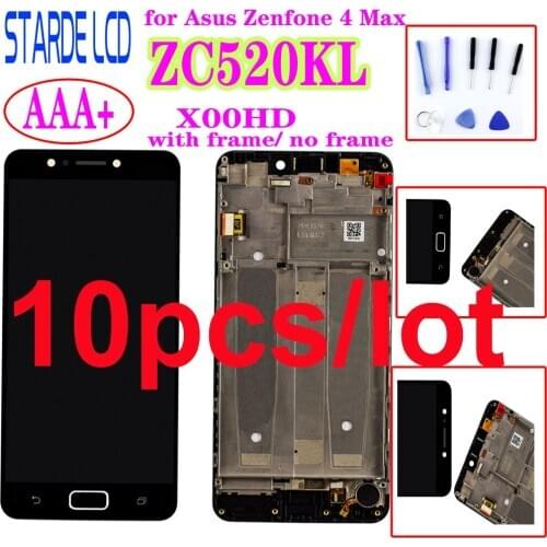 10pcs/lot 5.2''LCD Display for Asus Zenfone 4 Max ZC520KL X00HD Touch Screen Digitizer Glass Assembly with Frame Dropshipping