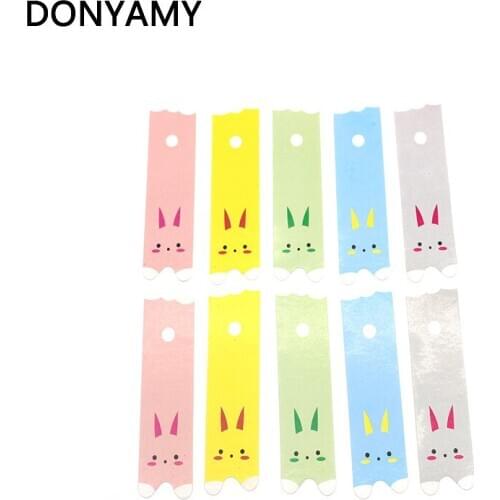 100pcs 5 colors Rabbits Seal Sticker Baking Package
