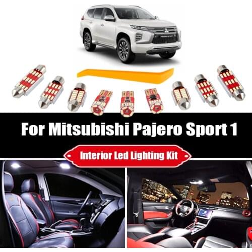 10X Canbus For Mitsubishi Montero Shogun Pajero Sport 1 K90 1996-2007 Vehicle LED Interior Light License Plate Lamp Accessories