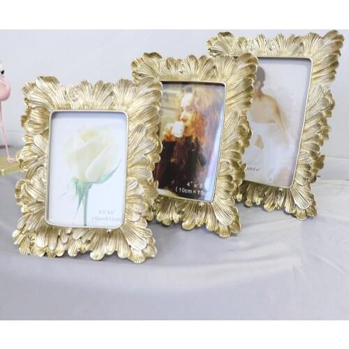 5/6/7 Inch Resin Photo Frame Leaf Picture Display Retro Picture Frame Wedding Home Decor