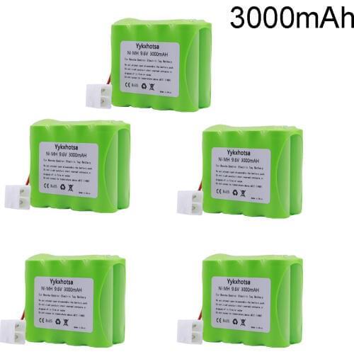 3000mAh 9.6v NIMH Battery pack For Rc toys Cars Tanks Trains Gun Ni-MH AA 9.6 V high capacity Battery For rc boats 1/2/3/4/5PCS