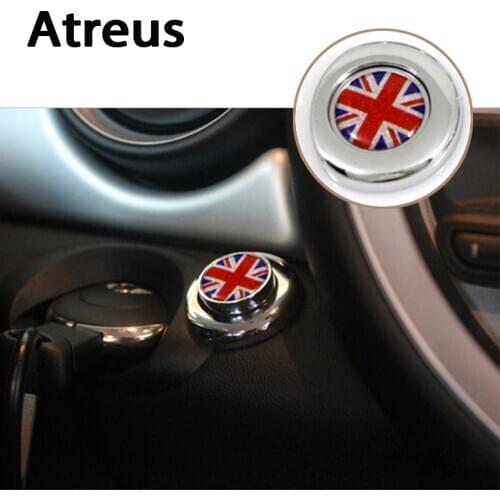 Atreus 1Set 3D Cool Start Button Decorative Car Sticker Protective Auto Accessories For Mini Cooper R56 R50 R53 F56 F55 R60 R57