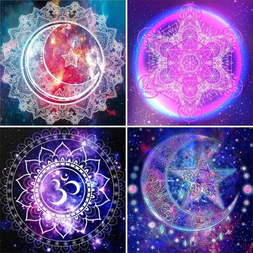 EverShine DIY Diamond Embroidery Mandala Full Drill Square Diamond Painting Flowers Mosaic Rhinestones Kit Home Decoration