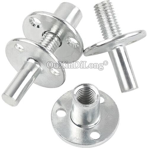Brand New 8PCS Thicken Bed Column Bedpost Connector Screws M12 Cabinet Sofa Feet Fastening Connect Screw Kit