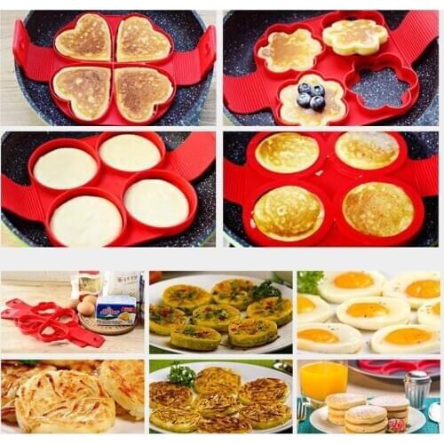 Egg Cooker Pancake Maker Mold Egg Shaper Omelette Nonstick Cooking Tool Pan Flip Eggs Ring Mold Kitchen Gadgets Accessories