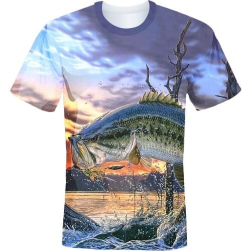 New Summer T-shirt Short Sleeve 3D Card Printing Mens T-shirt Fashion Animal Fashion Mens Casual T-shirt