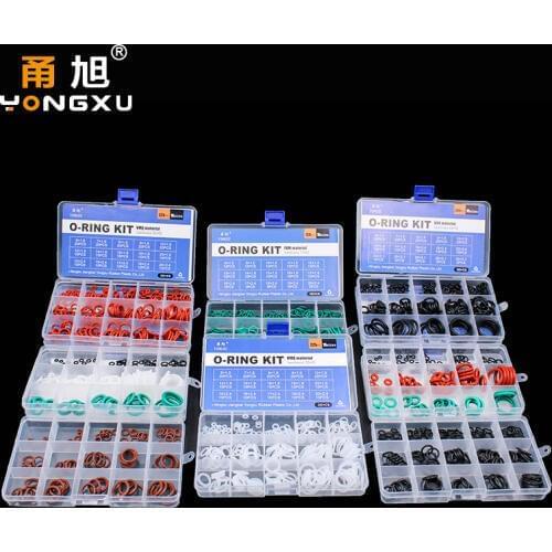 O Ring Kit Silicone Rubber O Ring Set Seal VMQ NBR FKM Sealing Oring kit Nitrile Washer Rubber Rings Set Assortment Box
