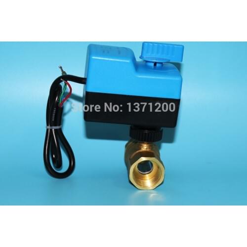 DN25(G1.0") AC220V electric actuator brass ball valve/motorized/motor-driven ball Valve,switch type electric two-way valves