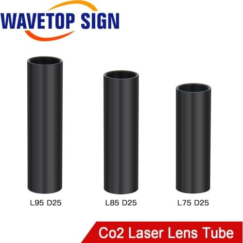 WaveTopSign CO2 Laser Lens Tube OD 25mm ID 21mm for Lens Dia.20mm FL50.8mm Double-head Teeth for CO2 Laser Cutter