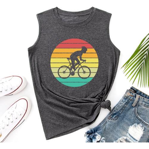 Cycling Workout Race Tank Tops Women Vest Tanks Top Summer Shirt Sleeveless T-Shirts Casual Muscle Fitness Tee Shirts Clothes