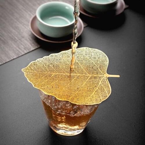 Stainless Steel Punch Filter Teapot Bodhi Leaf Tea Infuser Tool Green Tea Spice Filter Strainer Household Kitchen Accessories