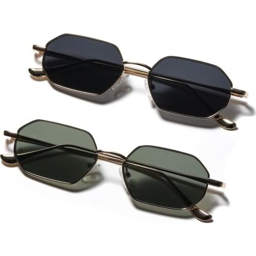 Hot sale metal small square frame fashion 2021 luxury brand sunglasses for men and women casual frame ladies glasses UV400