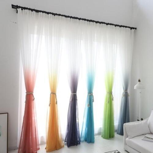 Window Yarn Curtain Living Room Bedroom Tulle Voile Curtains For Rideaux Chambre Drapes