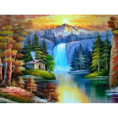 Landscape DIY Crystal full 5D plastic diamond painting cross stitch kit art 3Dmosaic square rhinestone
