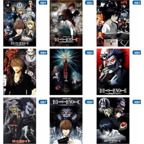 Hot Sale Japanese Anime Famous Suspense Comics Death Note Kraft Paper Poster Wall Sticker Cafe Home Decora