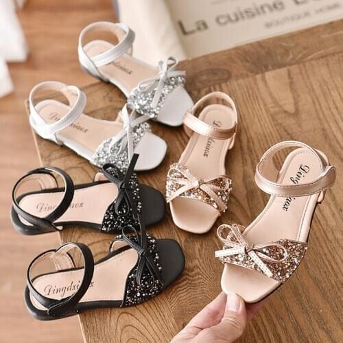 Girls Sandals Childrens Non-Slip Princess Shoes Little Girl Crystal Shoes Womans Shoes Jelly Shoes Flat Sandals Clear Shoes