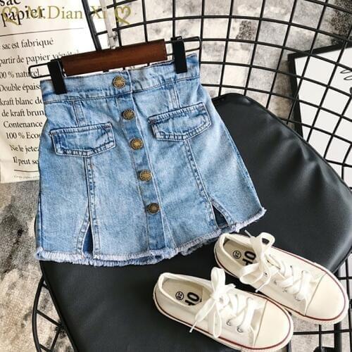 Girl Pants Baby Girls Clothes Summer Children Denim Shorts Button Jeans Pants Culottes Shorts Girls Kids Shorts Girls Clothing