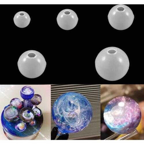 3pcs/set 20-35mm Ball Shape Epoxy Silicone Mold UV Resin Pendant DIY Craft Molds for Jewelry Making Tools Supplies Accessories