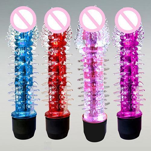 Women Glow Stick Style Silicone Vibrator G-Spot Massager Female Sex Toys for woman Gift Designed with a penis shaped head