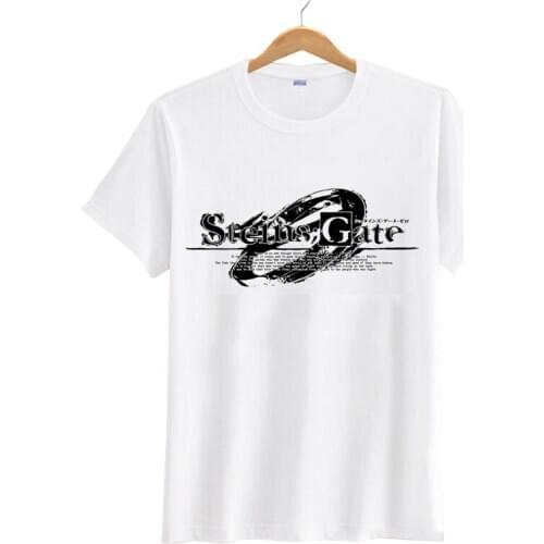 Steins Gate Summer T shirt Women Men Casual Harajuku T-shirt Short Sleeves tshirt Tops Tee Plus Size Shirt Cloth S-XXXL