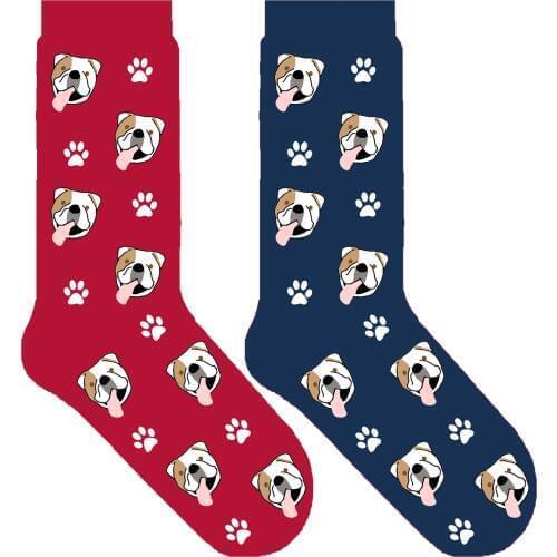 Funny Bulldog dog gift fun Bulldog crew socks ORIIGINAL dog theme gift for dog mom dad 50 pair/lot unisex EU 38-44 / EU 35-39