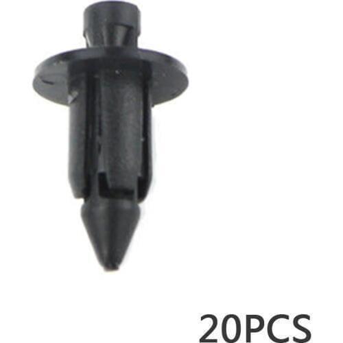 20PCS 6mm 7mm 8mm Plastic Rivet Fairing Clips for Honda Yamaha Suzuki Kawasaki Black Available In Three Sizes Universal Fitment