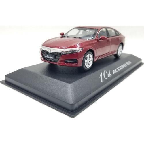 1:43 Diecast Model for Honda Accord 10 2018 Red New Sedan Alloy Toy Car Miniature Collection Gifts 10th Generation