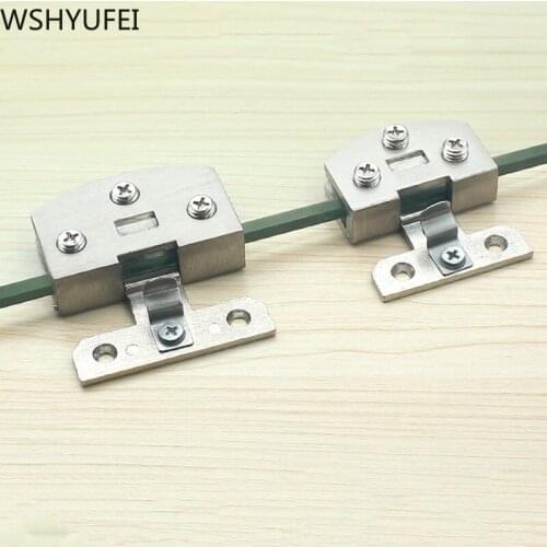 1 Pcs Cabinet Glass Door Hinge High Quality Punch-free Wine Cabinet Cabinet Glass Hinge Furniture Hardware Accessories