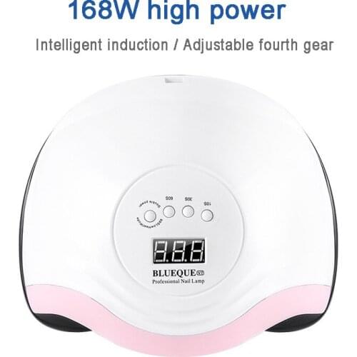 168w Smart Sensor Nail Phototherapy Dryer with 36 Lamp Beads Digital Display Four Gears Fast Drying Without Black Hands