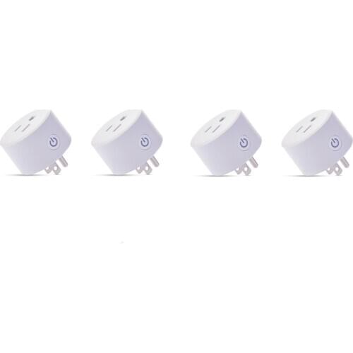 4pcs/lot US Smart Plug Wireless WiFi Socket/Outlet Switch Timing Work with Apple IOS/Alexa/Google for Voice Remote Control