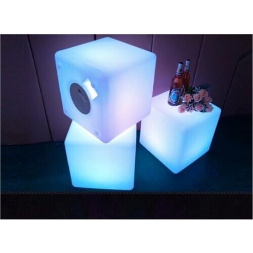 40CM LED cube Chairs for kitchen outdoor party Led Glow Cube Stools Led Luminous Light Tabouret Bar Stool Color Changeable