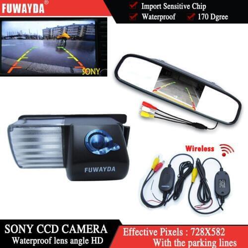 FUWAYDA Wireless Car Rear View Camera for Nissan Livina Pulsar Versa Sentra Fairlady 350Z 370Z+4.3Inch rear view Mirror Monitor