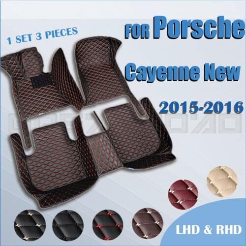 Car floor mats for Porsche for Cayenne New Energy 2015 2016 Custom auto foot Pads automobile carpet cover