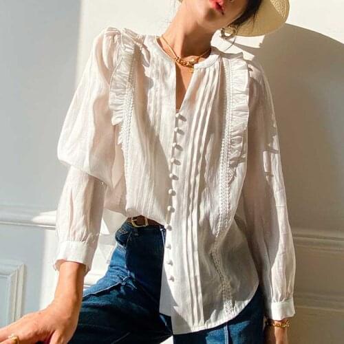 BOHO INSPIRED Women's Ruffle Shirts