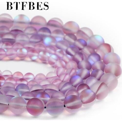 Natural Stone Bead Light Purple Matte Labradorite Loose Beads Synthetic Flash Stone For Jewelry Making DIY Accessories 6 8 10mm