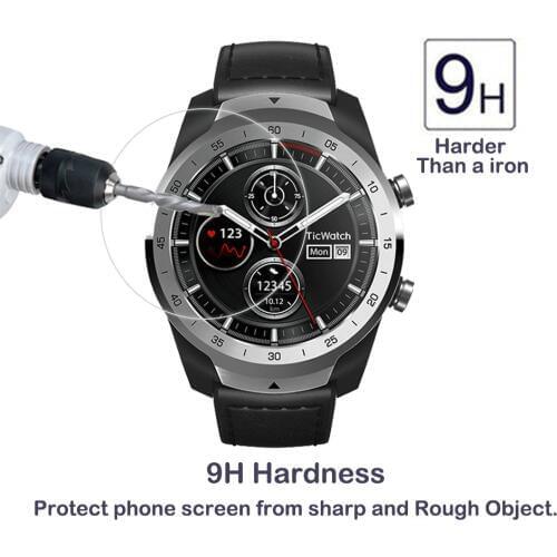 For Ticwatch Pro Smart Watch 0.3mm 2.5D 9H Clear Tempered Glass Screen Protector Anti-Scratch Smartwatch Film For Tic Watch2 pro