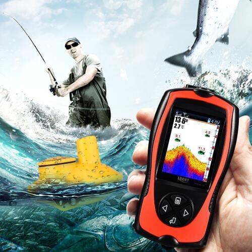Multilingual Sonar fish finder wireless Sensor fish finder Depth sounder Echo sounder for boat ice ocean lake fishing