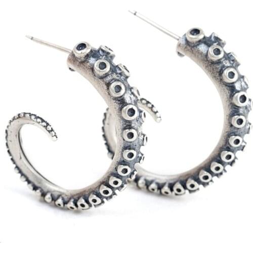 Gothic Punk Tails Boho Octopus Tentacles Stud Earrings Gift
