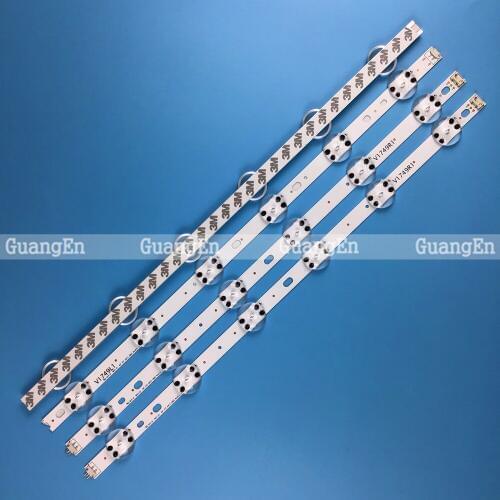 New Kit 4 PCS LED strip For LG 49'' 49UV340C 49UJ6565 49UJ651V 49UJ675V 49UJ670V V17 ART3 2862 2863 6916L-2862A 6916L-2863A