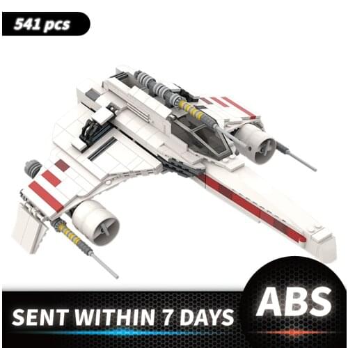 MOC Space Wars Series E-Wing Fighter Aircraft Model Building Blocks Bricks Kids toys Modular Gifts Kids