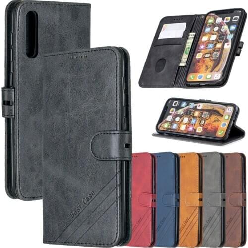 Leather Flip A21s Case on For Samsung Galaxy A50 A30 A20 A10 A50s A70s A80 90 A10e A20e S Magnetic Stand Wallet Phone Cover