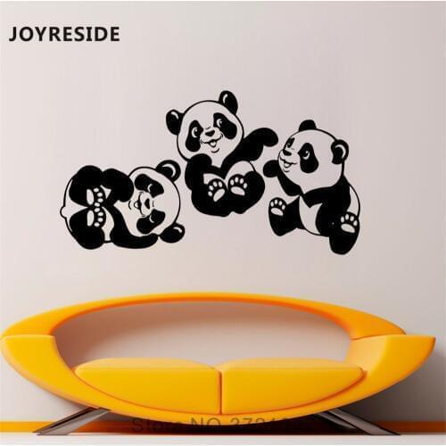 JOYRESIDE Panda Baby Wall Sticker Decals Vinyl Children Boys Girls Room Bedroom Living room Home Interior Design Art Mural A1449