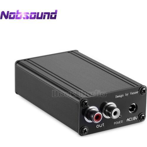 Nobsound Mini LP Vinyl Phono Stage MM RIAA Turntables Pre-amplifier Single-ended Class A Discrete Preamp