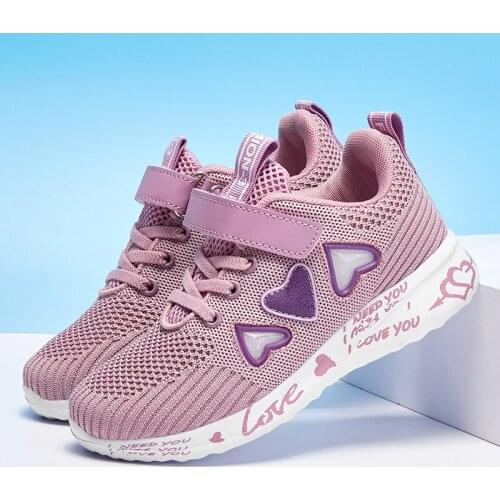 2021 New Girls autumn Sneakers Shoes For Kids Little Girl Summer Breathable Sport and Running Pink Children Shoes Pink shoes